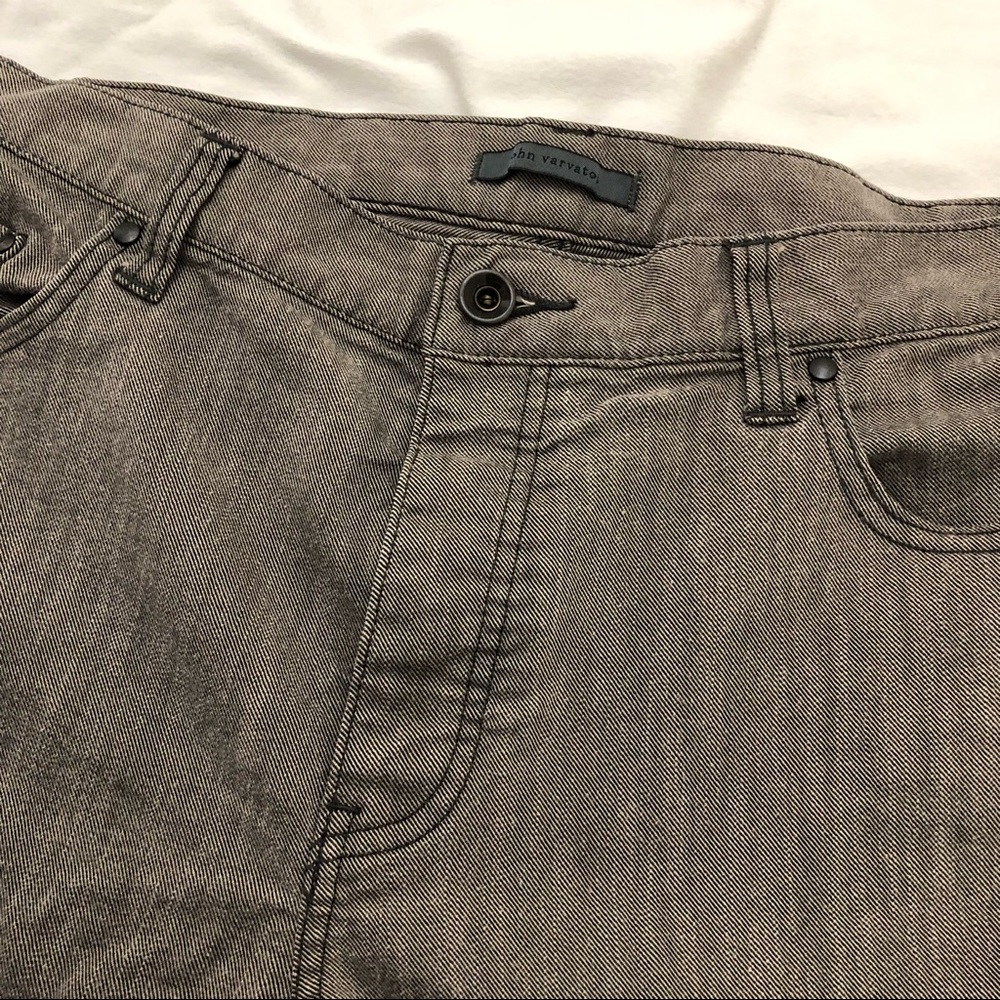 John Varvatos Collection Light Brown Slim Jeans with Stitch Detail Size 36R